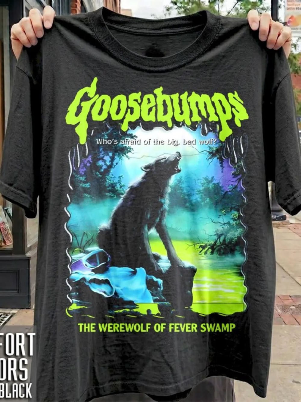 Men's Black Graphic Tee - The Werewolf of Fever Swamp